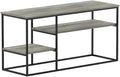 Furnifact Grey TV Stand for 50 Inch Flatscreen, Modern Lifestyle Design, Durable Composite Wood, Sleek Storage Solution for Living Room