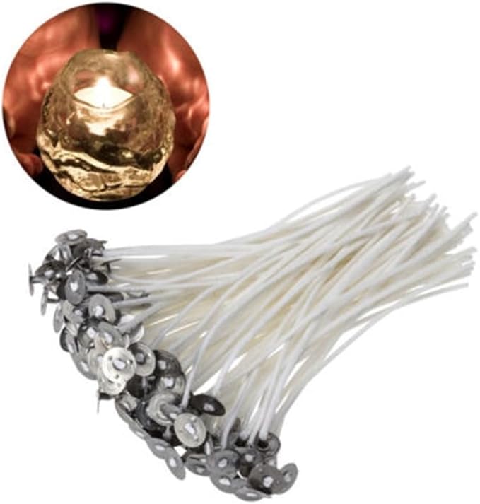 30Pcs 4 Inch Candle Wicks Cotton Core Waxed with Candle Making DIY Durability and Fashion