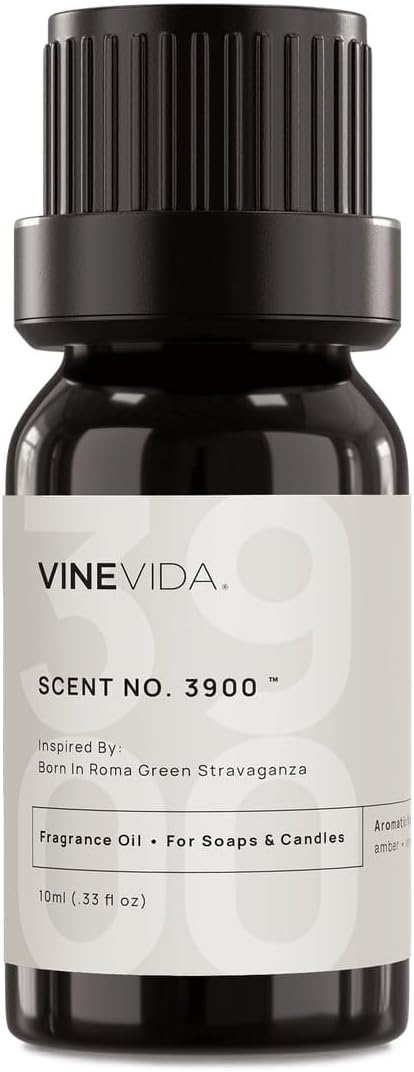 VINEVIDA [10mL] Born in Roma Green Stravaganza Fragrance Oil for Candle Making - Natural Candle Oil Scents - Soap Making Essential Oil - Made in USA