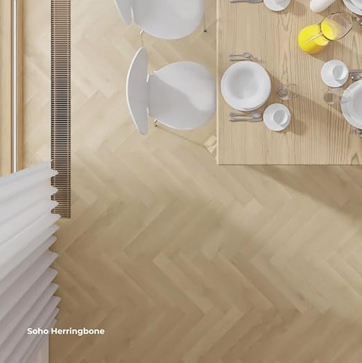 Flooret Luxury Vinyl Plank Flooring Herringbone Bestsellers Sample Kit | 6 Pieces of 12" Cut Samples from Real Planks | DIY Click Installation, 40 Mil Wear Layer, Waterproof and Scratch Resistant LVP