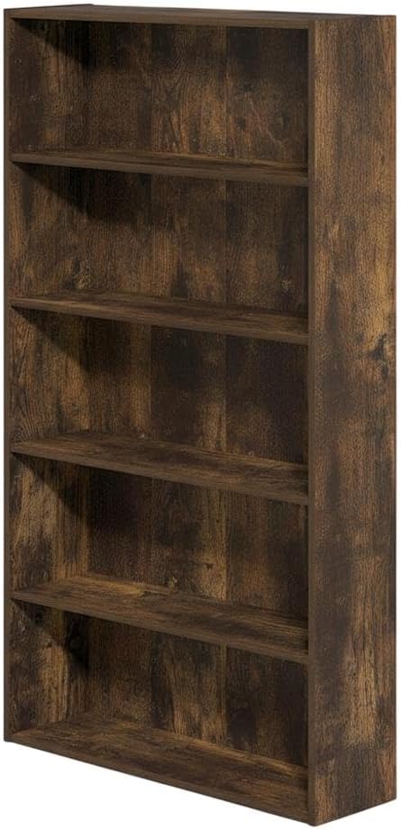Furnifact Amber Pine Bookcase with Sturdy Wooden Construction for Home Office and Living Room Storage, Modern Design, Elegant Finish
