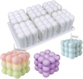 Candle Molds for Bubble Candle Making, 6 Cavity Bubble Candle Silicone Molds for Soap Making, Bubble Cake Mold for Soy Wax, Cake Baking Dessert Mousse, Homemade Ornaments DIY Craft