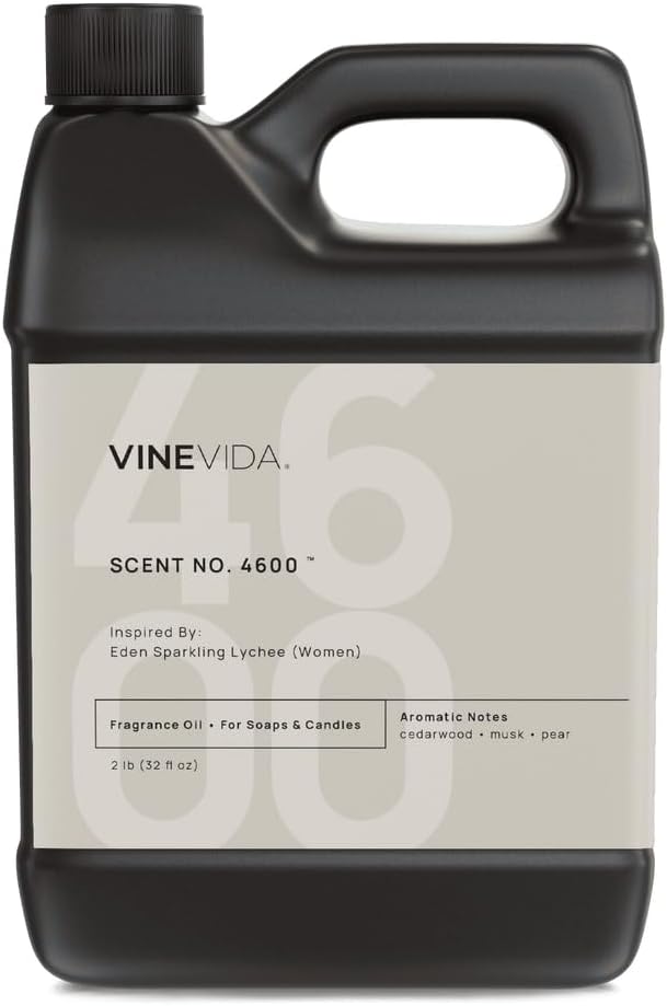 VINEVIDA [32oz] Eden Sparkling Lychee (Women) Fragrance Oil for Candle Making - Natural Candle Oil Scents - Soap Making Essential Oil - Made in USA