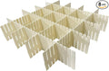 Onerbuy 8pcs Adjustable Grid Drawer Dividers DIY Plastic Closet Separator Tidy Organizer Container for Underwear Socks Belt Office Supplies(Beige)
