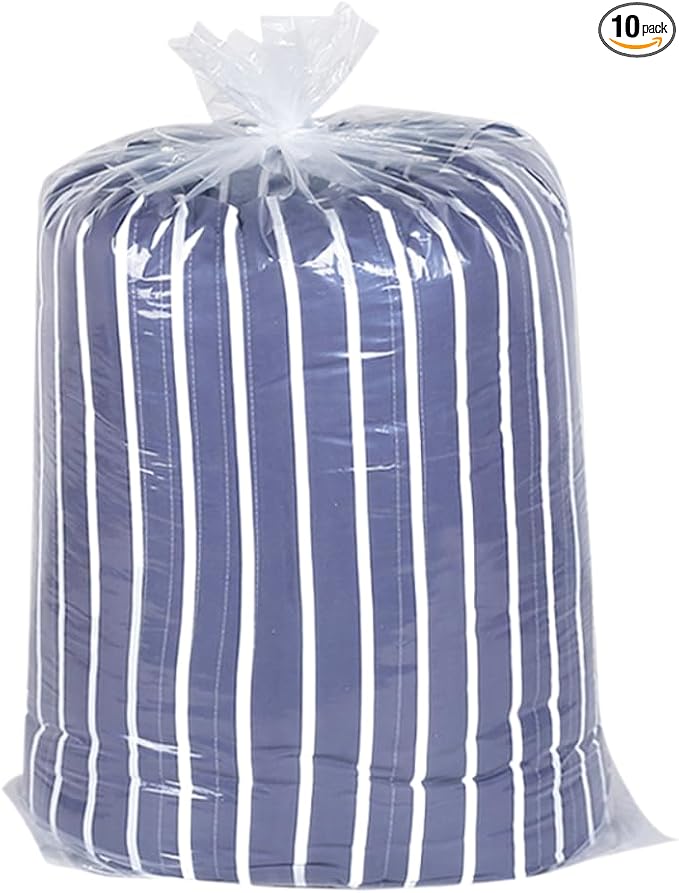 Large Plastic Bags 32 x 48 inches Clear Storage Bags Perfect for Moving Plastic, Moistureproof, Dustproof, Luggage,Suitcase,Furniture, Comforter and more (10 Pack)
