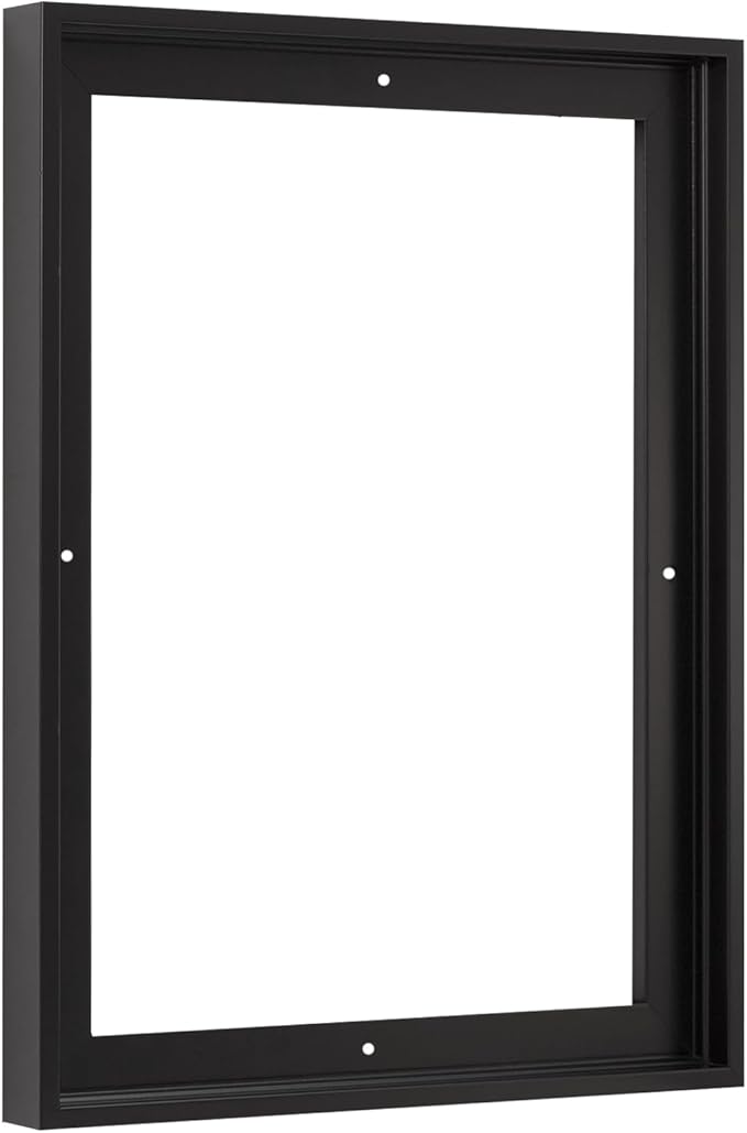 Pixy Canvas Floater Frame 6x18 for 3/4 (0.75) inch Deep Canvas Paintings/Canvas Prints/Wood Canvas Panels/Wall Art/Wall Decor/Home Decor/Artwork (Black, 6 x 18 inch, Portrait)