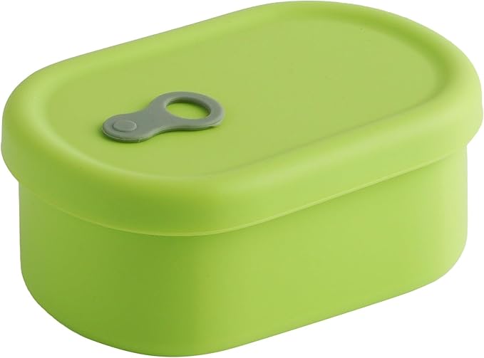 Premium Korean-Made Silicone Airtight Food Container with Steam Vent – BPA Free, Leakproof, Microwave & Freezer Safe Meal Prep. & Leftovers Storage (Green Apple, 12 floz)