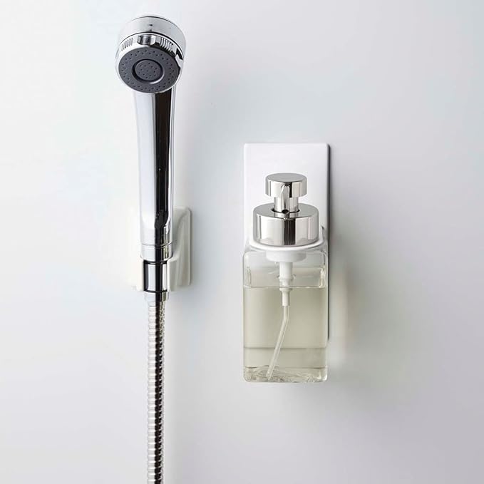 Yamazaki Industries 5226 Magnetic Dispenser Holder, Foam Type, White, Approx. W 2.8 x D 3.3 x H 6.7 inches (7 x 8.5 x 17 cm), Tower, Floating Storage, Easy Installation