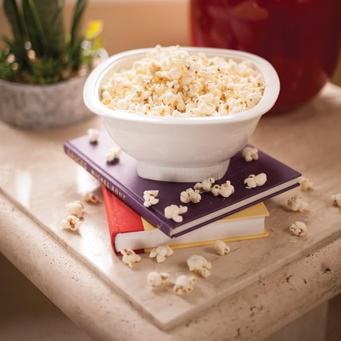 Nordic Ware Microwave Popcorn Popper, White, 12 Cup