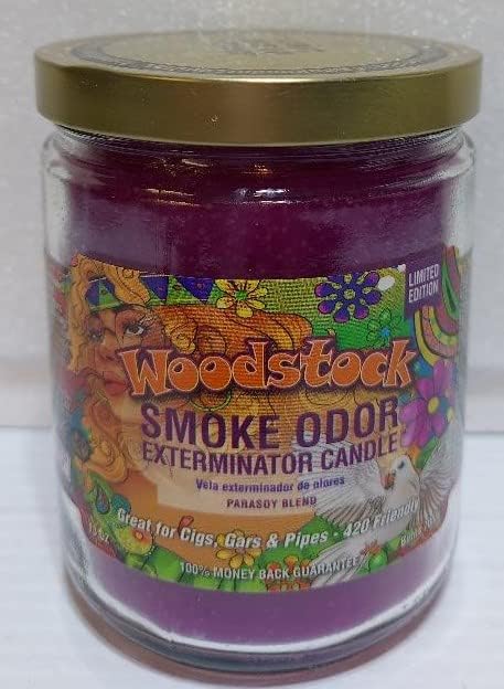 Smoke Odor Exterminator 13 oz Jar Candles Blue Serenity, Assortment (6) Includes Blue Serenity, HoliBlaze, Nag Champa, Vanilla Glitz, Woodstock & Sandalwood.