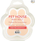 One Fur All Pet House Spring and Summer Wax Melts for Pet Odor, Natural, Plant Based Soy Wax Melts, Long Lasting Fragrance for Fresh Smelling Homes, Ruby Red Grapefruit