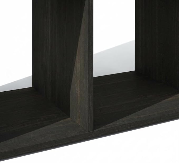 Furnifact Espresso Bookcase with Wooden Construction, Modern Design, Sturdy Support, Versatile Storage Solution for Home and Office