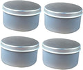 IWOWHERO 4pcs Candle Iron Can for Scented Candle Making Premium Tin Box for Home Practice Easy Mold and Storage Lightweight Travel Silver Finish