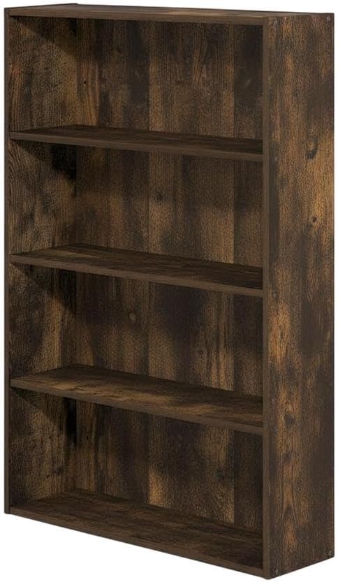 Furnifact Amber Pine Bookcase with Durable Wood Construction, Modern Design, Easy to Clean, Suitable for Living Rooms, Home Offices, and Book Storage