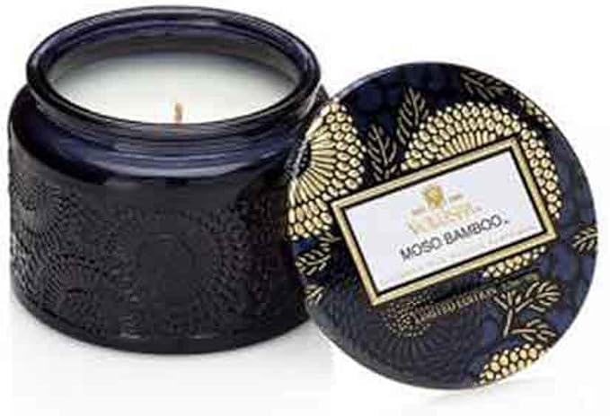 Voluspa Moso Bamboo, Petite Candle Jar, 3.2 Ounce, 25 Hour Burn Time, Coconut Wax for Clean Burning, Handcrafted in The USA