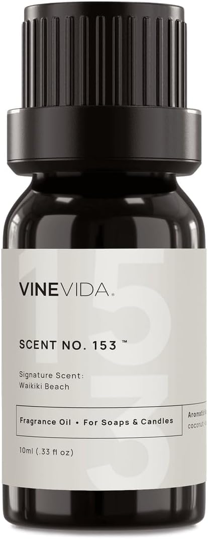 VINEVIDA [10 ml] Waikiki Beach; Fragrance Oil for Candle Making and Soap Making - Premium Candle Scents for Soy Candles