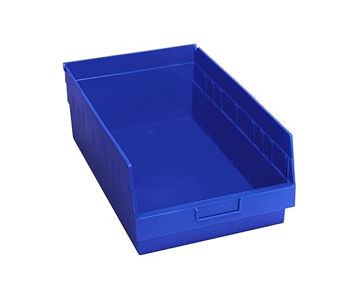 QUANTUM STORAGE SYSTEMS QSB210BL STORE-MORE Part Organizer Blue Bins 18" L x 12" W x 6" H 8 Pack