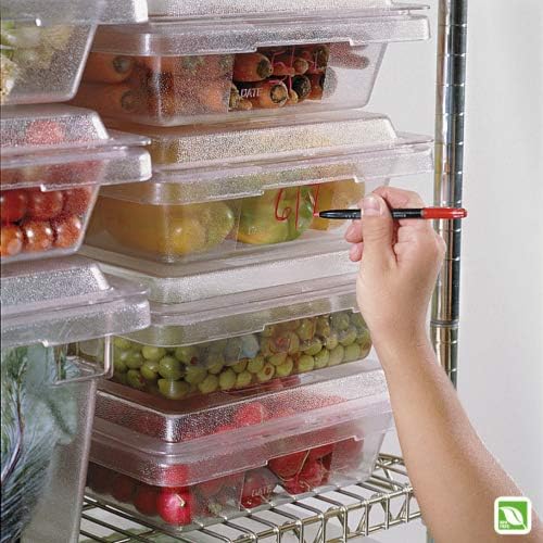 Rubbermaid Commercial Products Food Storage Box/Tote for Restaurant/Kitchen/Cafeteria, 2.75 Gallon, White (FG369000WHT) (Pack of 2)