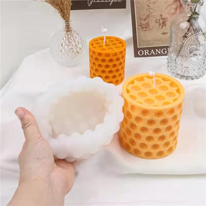 Navani Cylinder Candle Molds,Candle Molds Cylinder Light Resin Mold for Making Candles, Soaps, Flower Specimen, Insect Specimen, DIY Clay Molds