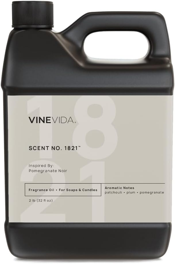 VINEVIDA [32oz] Pomegranate Noir Fragrance Oil for Candle Making - Natural Candle Oil Scents - Soap Making Essential Oil - Made in USA