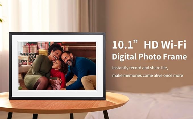 Frameo 10.1 Inch Digital Picture Frame，WiFi Electronic Frame，1280 * 800IPS HD Touch Screen， Smart Digital Photo Frame,32GB Storage, Wall Mountable, Share Instantly, Birthday Gifts for Women, Mom
