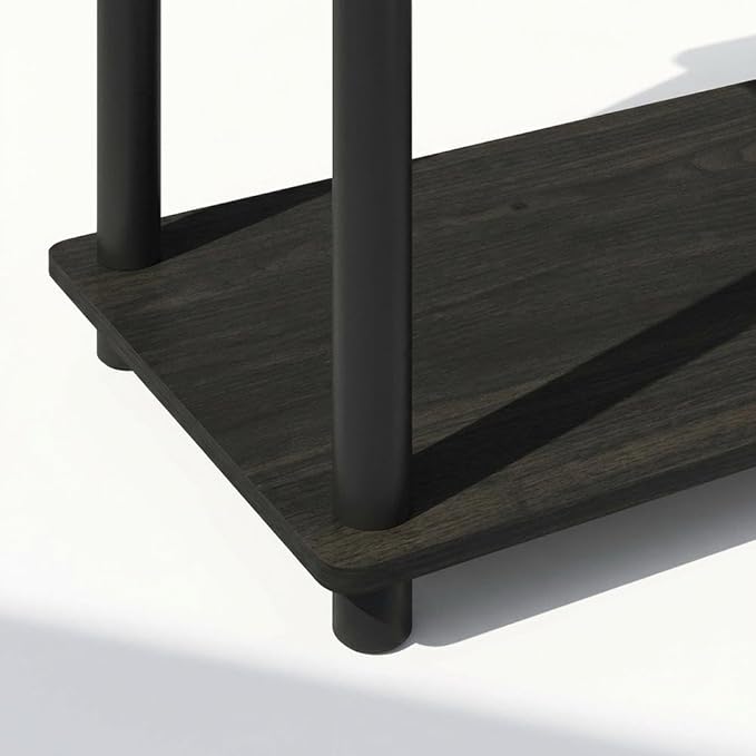 Furnifact Black Bookcase, Stylish Storage Solution, Durable Wood Material, Vertical Design, Modern Home Office or Living Room Decor
