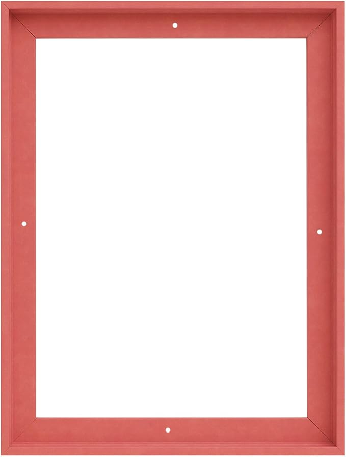 Pixy Canvas Floater Frame 12x20 for 3/4 (0.75) inch Deep Canvas Paintings/Canvas Prints/Wood Canvas Panels/Wall Art/Wall Decor/Home Decor/Artwork (Pastel Red/Pink, 12 x 20 inch, Portrait)