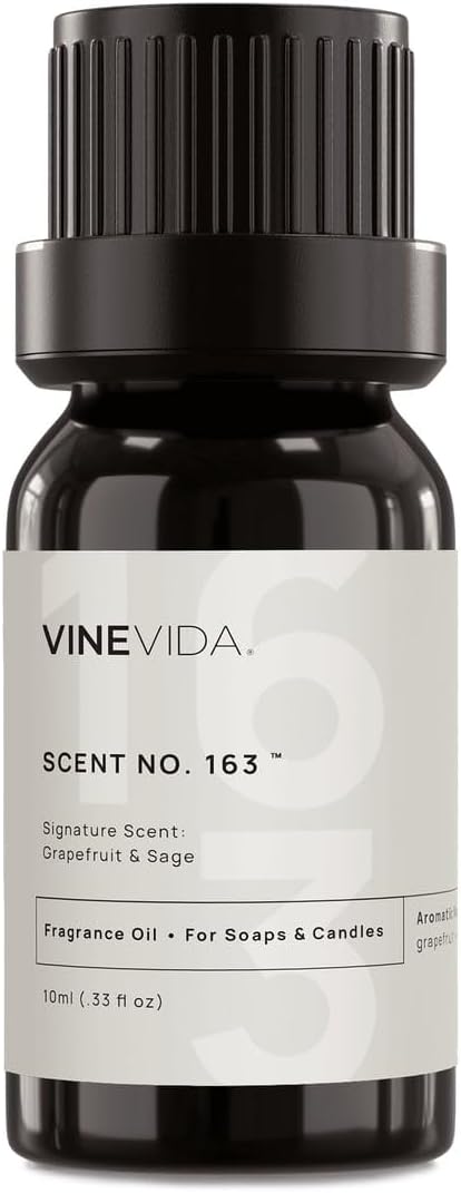 VINEVIDA [10 ml] Grapefruit & Sage; Fragrance Oil for Candle Making and Soap Making - Premium Candle Scents for Soy Candles