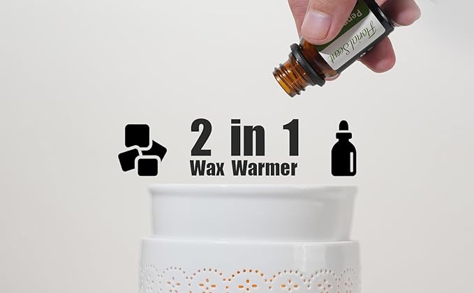 Ceramic Electric Wax Melt Warmer & Cube Oil Melter Cute Small Warmers Aromatherapy for Home Decorative Burner Melts Scented Candle Tart Scent Warm Fragrance