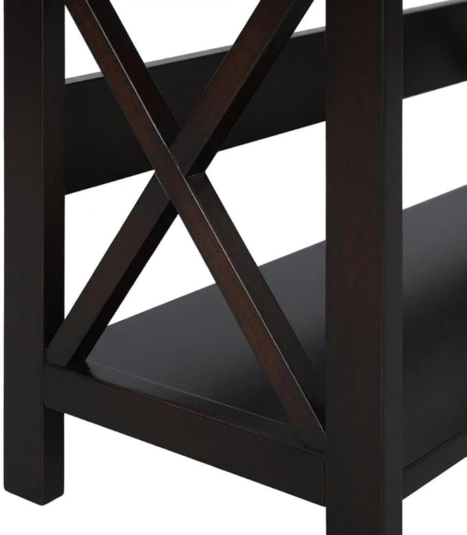 Furnifact Black 5 Tier Bookcase with Drawer, Modern Storage, Durable Particle Board, Non Lead Paint Finish, Home Office or Living Room Organizer