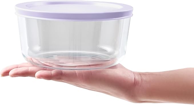 DURA LIVING 12-Piece Glass Food Storage Containers Set (6 Containers + 6 BPA-Free Lids) | 4-Cup, Leakproof | Microwave, Freezer, Oven & Dishwasher Safe | Ideal for Meal Prep & Pantry Organization