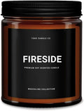 1OAK Fireside Candle - Scented Candles for Men - Campfire Candle Scent - Woodfire Candles (7oz.)