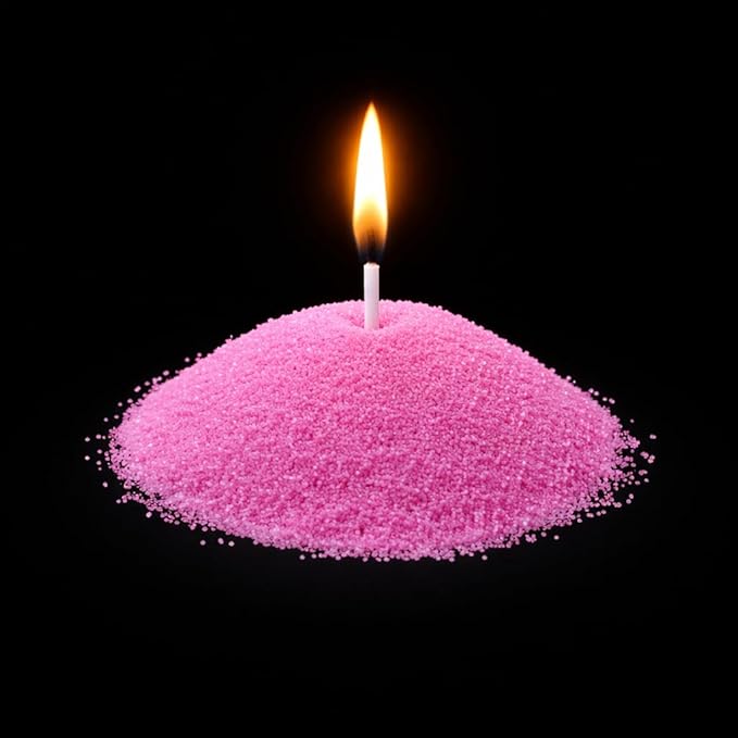 Sand Wax Candle Making Kit – 5 Wooden Wicks & 15 Cotton Wicks, 500 g Premium Fragrance-Free Sand Wax (Rose Blush (Pink)