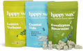 Happy Wax Best Sellers Collection Scented Natural Soy Wax Melts – 6 Total Oz. of Scented Wax Melts, Collection Includes Lemon Verbena, Coastal Tide and Eucalyptus Spearmint