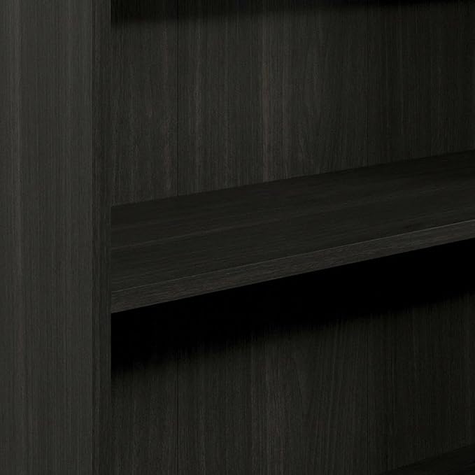 Furnifact Espresso Wood Bookcase with Sturdy Construction, Modern Design, and Versatile Storage for Living Room, Bedroom, or Office
