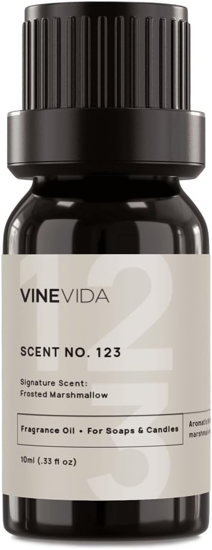 VINEVIDA [10 ml] Frosted Marshmallow; Fragrance Oil for Candle Making and Soap Making - Premium Candle Scents for Soy Candles