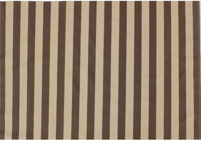 Mybecca Stripe Canvas Marine Fabric 600 Denier Indoor/Outdoor Brown/Khaki (1 Yard)