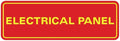 All Quality Standard Electrical Panel Wall or Door Sign - Durable Material | Clear and Functional Sign | Easy Installation‌ - Red/Yellow - Large (5 Pack)
