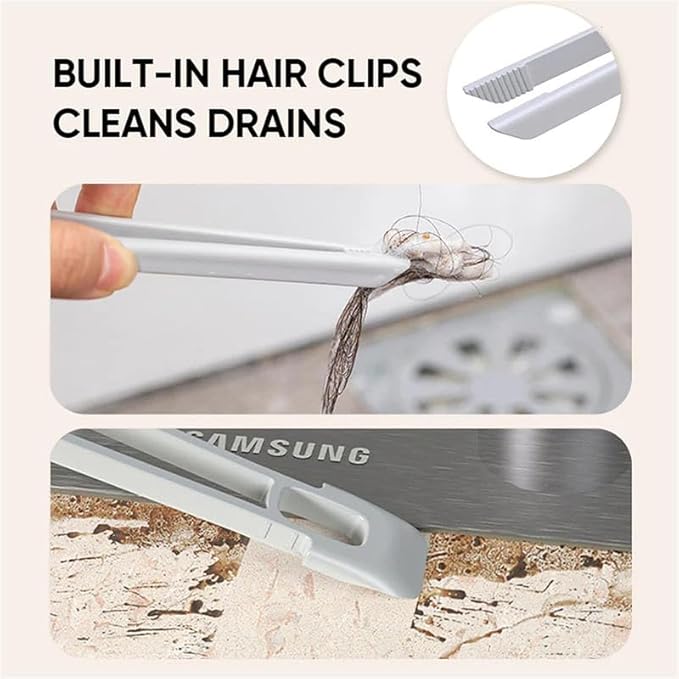 Multi-Function Rotating Crevice Cleaning Brush, 360 Degree Rotating No Dead Corners Hard Bristle Crevice Gap Brush Tool for Bathroom Household Kitchen (Purple 1pcs)