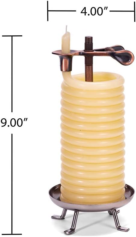Candle by the Hour 48-Hour Tall Candle, Eco-friendly Natural Beeswax with Cotton Wick