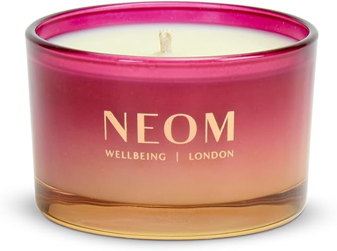 NEOM Christmas Wish Candle Travel Size | Mandarin, Cinnamon & Tonka Bean I Made with 100% Naturally derived Wax I Designed to Help You Relax and Unwind I Expertly Blended I Hand Finished