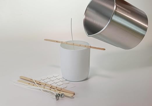Aroparc 200pcs Double-Sided Candle Wick Stickers, Premium Heat-Resistant Candle Stickers with The Little Tail, Hot Wax Pouring Securing for Candle Making