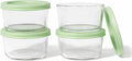 DURA LIVING 8-Piece Glass Food Storage Containers Set (4 Containers + 4 BPA-Free Lids) | 1-Cup, Leakproof | Microwave, Freezer, Oven & Dishwasher Safe | Ideal for Meal Prep & Pantry Organization