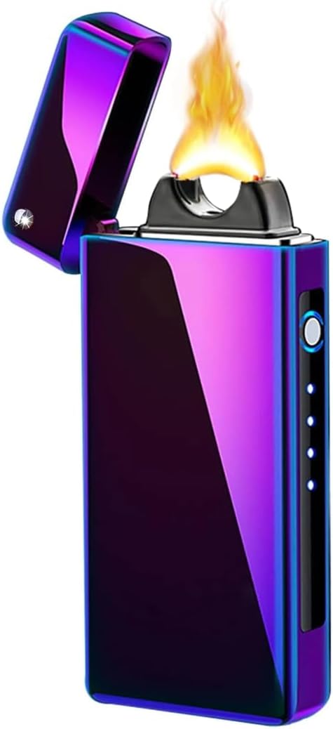 Electric Lighter USB Rechargeable Lighter Flameless Lighters Windproof Plasma Lighters Butane Free with High Capacity Battery for Fireworks, Candles, Outdoor Camping Activities(Color)