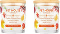 One Fur All Pet House Fall Candles, Long Lasting, Clean Burning, Soy Wax Scented Candles for Pet Odor, Falling Leaves, 2 Pack