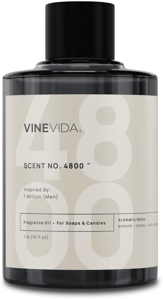 VINEVIDA [16oz] Scent No. 4800 Inspired by One Million (Men) Fragrance Oil for Candle Making & Soap Making - Made in USA