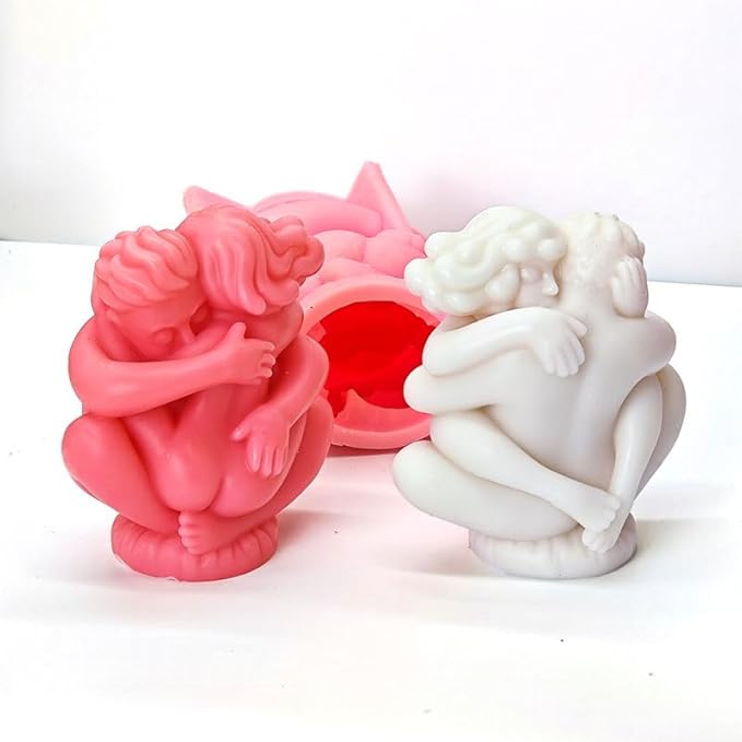 Embracing Couples Molds for Resin, Lovers Hugging Candle Mold for Soap Wax DIY Handcraft, Lovers Resin Mold Gift Wedding Party Home Dinner Festive Days Car Ornament