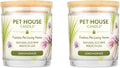 Pet House Candles, Long Burning Scented Candles for Pet Odors, Plant-Based, 60 Hour Burn Time - Lemongrass, 9 oz, 2 Pack