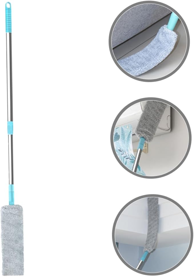 1set Spiderweb Cleaning Duster Bendable Multi-Functional Dusting Tool for Home Ceiling Fans and Hard Reach Corners Includes Handle and Washable Cloth