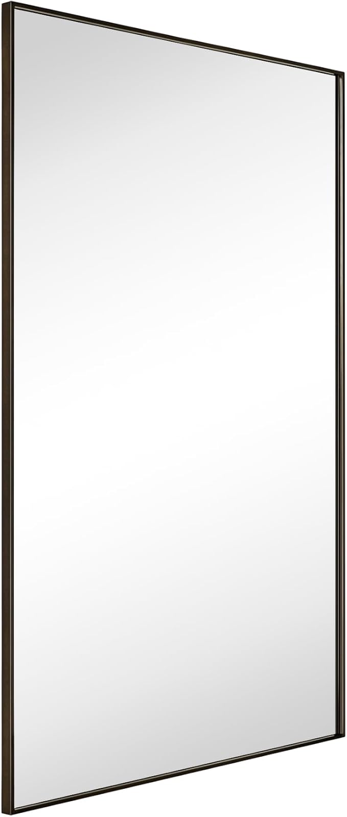 TEHOME Oil Rubbed Bronze Bathroom Vanity Mirror with Squared Corners, 24x36'' Dark Bronze Rectangle Stainless Steel Metal Framed Mirror for Bathroom